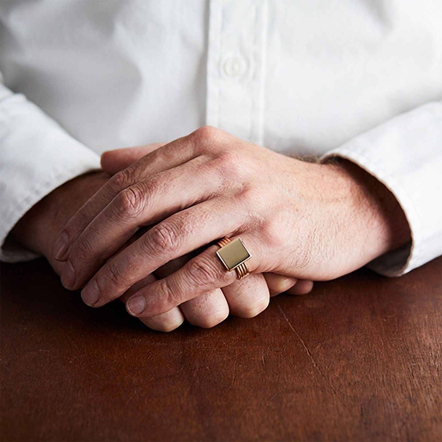 Era Cushion Signet Ring