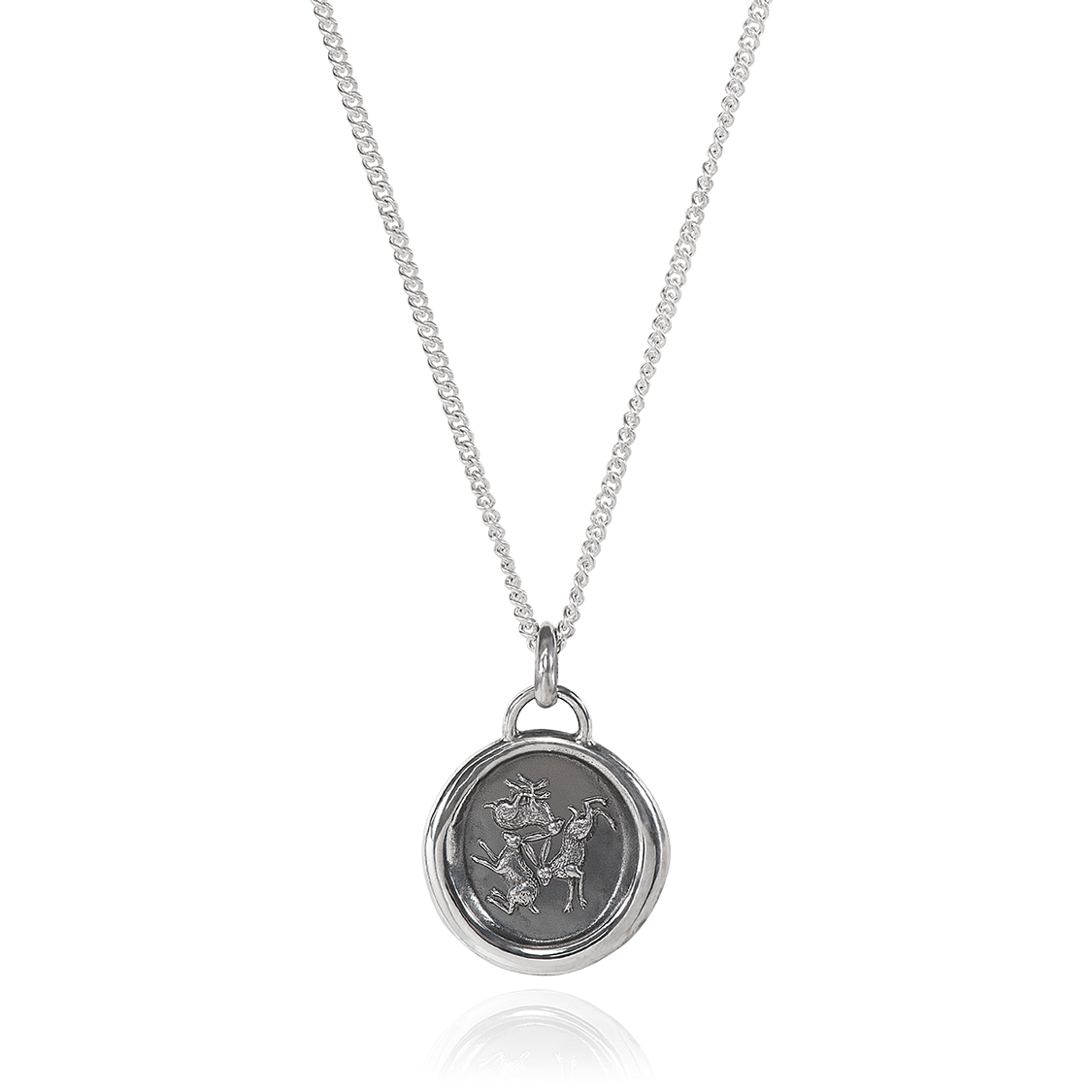 Amulets | Sterling Silver Pendant | The Three Hares