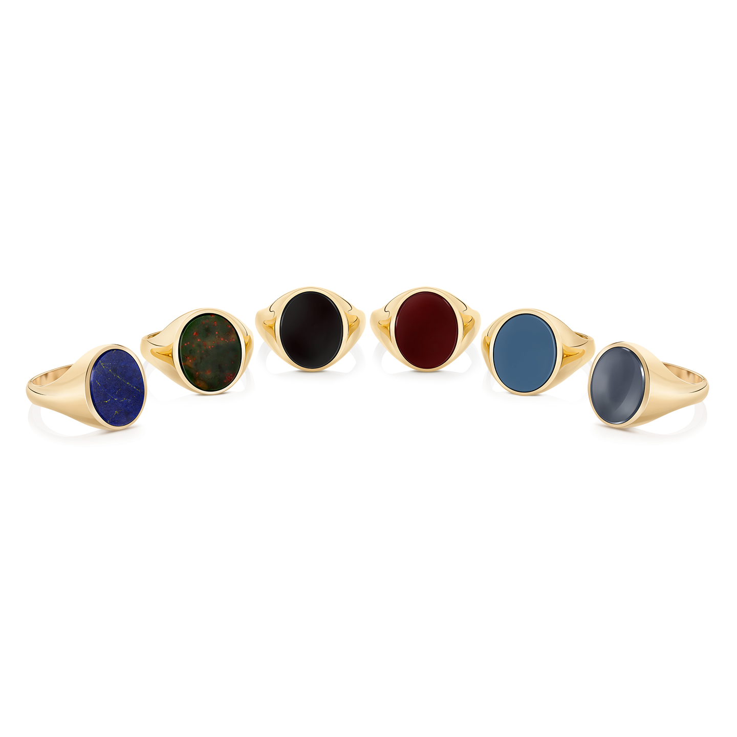 Stone Set Oval Signet Ring