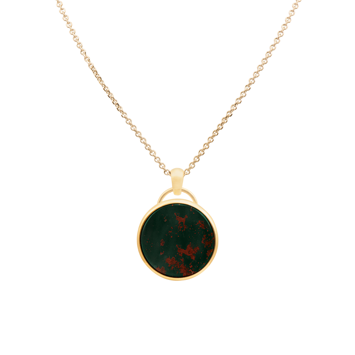 Stone Set Round Pendant