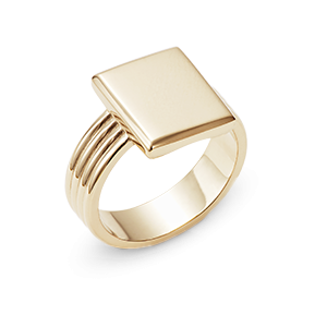 Era Cushion Signet Ring