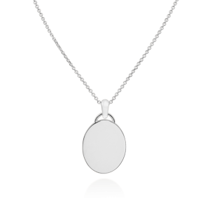 Sterling Silver Oval Pendant