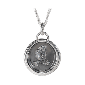 Amulets | Sterling Silver Pendant | Owl and Key