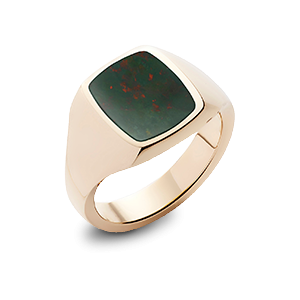 Stone Set Cushion Signet Ring