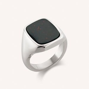 Sterling Silver Stone Set Cushion Signet Ring