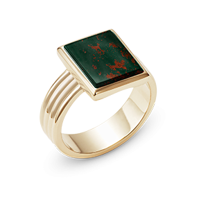 Stone Set Era Cushion Signet Ring