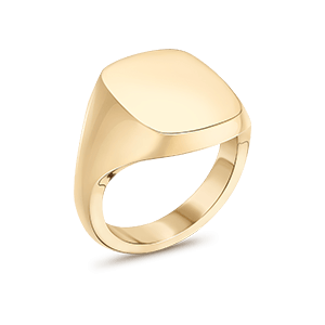 Cushion 55 Signet Ring SMO Gold