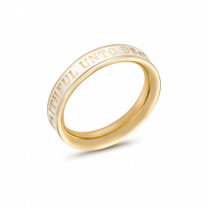 White Enamel Ring